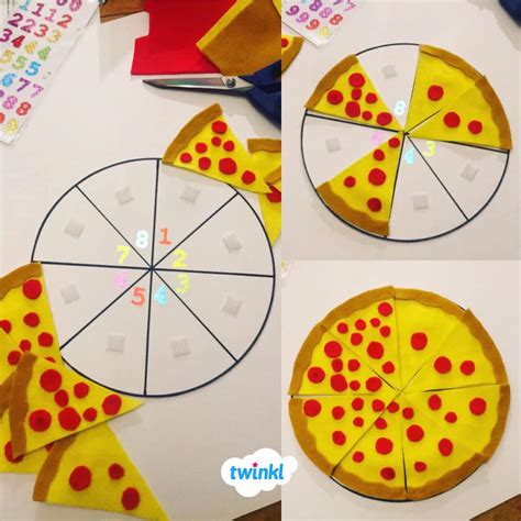 printable pizza fractions activity fraction activities pizza