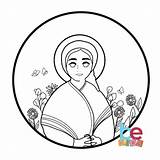 Bernadette Soubirous Saint Colouring sketch template