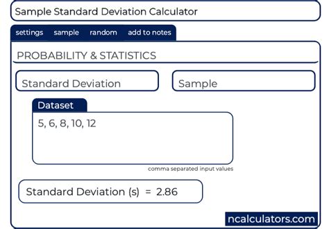 standard deviation calculator simple method