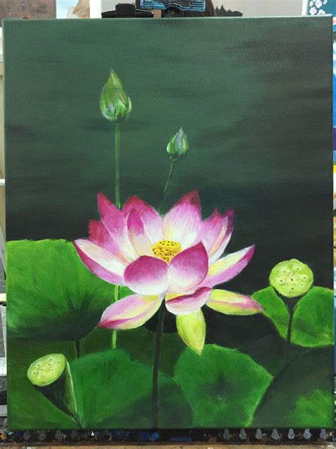 Lotus Flower Flower Painting Painting Art