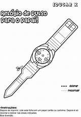 Relogio Pulso Pais Relógio Atividades Lembrancinha Papai Ebd Pedagogicas sketch template