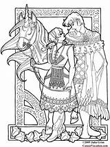 Fantasy Fantasie Mystical Mythical Volwassenen Myth Licorne Ausmalbild Tsgos Kleuren Meth Volt sketch template