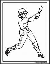 Baseball Coloring Pages Printable Print Bat Poster Pdf Sports Batter Colorwithfuzzy sketch template