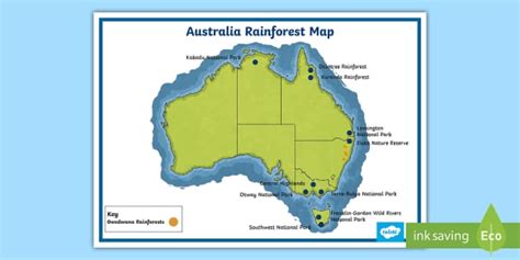 australia rainforest map twinkl geography resource