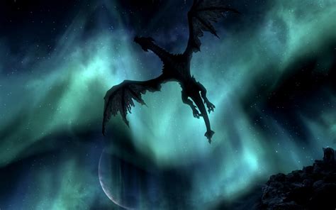 The Elder Scrolls Skyrim Paarthurnax Moon Night
