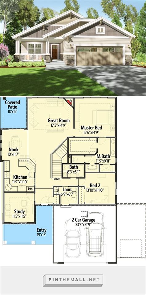 plan sc  bed bungalow  exterior options  house plans house plans  story