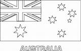 Australia Flag Australian Clip Coloring Printable Colour Colouring National Gif Link Print Size Click sketch template