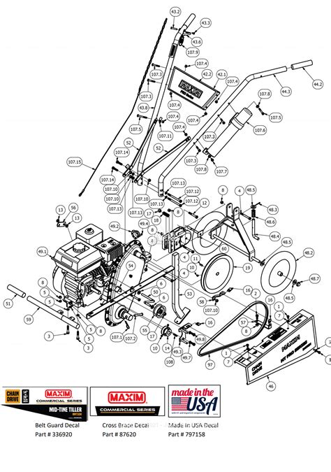 maxim rmthc parts diagram   frame parts breakdown