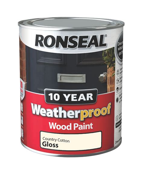 ronseal country cotton gloss wood paint ml