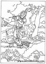 Iskcon Colouring Krishna sketch template