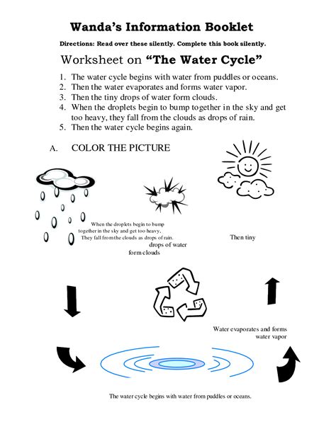 images  printable water cycle worksheets water cycle