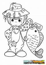 Coloring Pages Fishing Girl Precious Moments Color Sheets Printable Colouring Book Getcolorings Choose Board sketch template