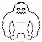 Coloring Pages Yeti Bigfoot Printable Related sketch template