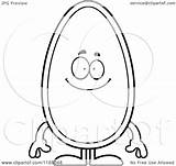 Seed Mascot Clipart Cartoon Happy Depressed Outlined Coloring Vector Thoman Cory Royalty Clipartof sketch template
