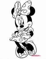 Minnie Mouse Coloring Pages Disney Printable Disneyclips Posing Cute Funstuff sketch template