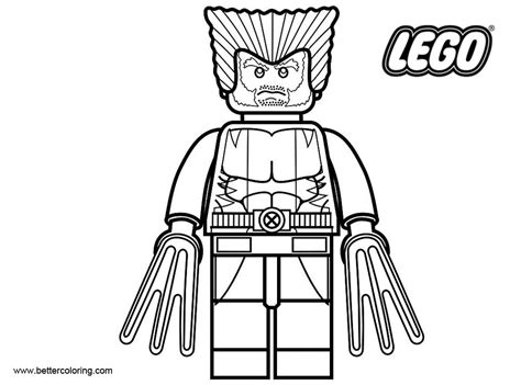 lego superhero coloring pages wolverine  printable coloring pages