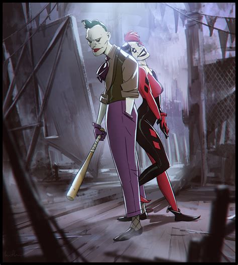 Riveting Batman Joker And Harley Quinn Fan Art By Hethe