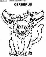 Coloring Pages Monster Cerberus Scary Greek Monsters Mythology Kids Wiggles Print Book Ancient Greece Roman Silhouette Printable Easy Warrior Cat sketch template