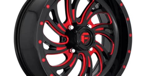 fuel  road kompressor gloss black  red tint  wheelrim