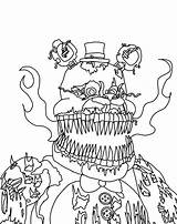 Fnaf Coloring Pages Freddy Nights Five Nightmare Characters Drawings Springtrap Foxy Drawing Colouring Print Naf Freddys Color Colour Printable Getcolorings sketch template