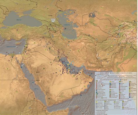 geographical map   middle east
