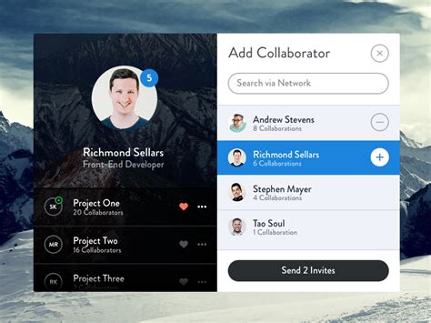 social user profile ui design  psd  psd