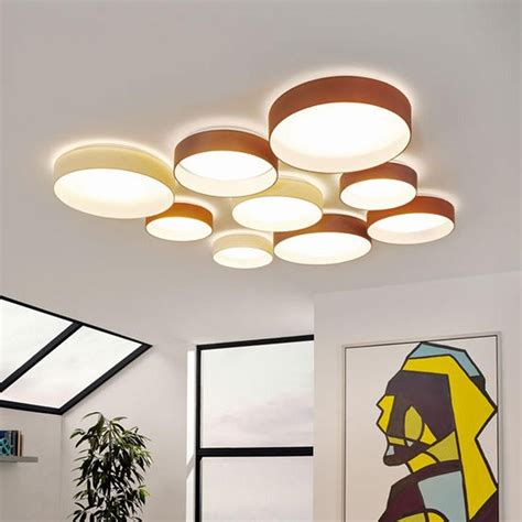 licht trend palo led deckenleuchte textilschirm   cm creme deckenlampe kaufen bei