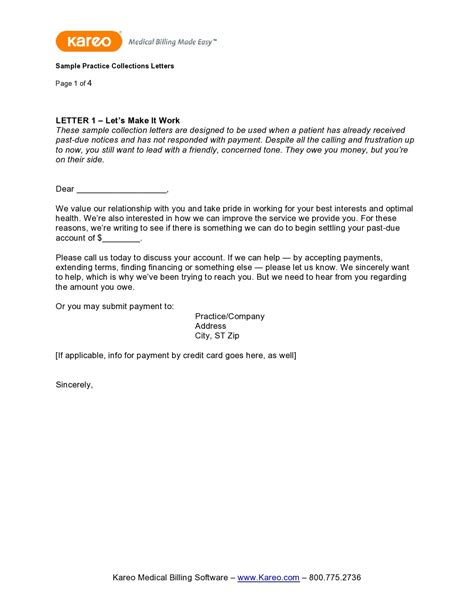 debt collection letter templates templatearchive