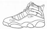 Jordan Coloring Shoes Drawing Pages Shoe Air Basketball Kd Drawings Michael Book Lebron James Template Printable Jordans Print Nike Retro sketch template
