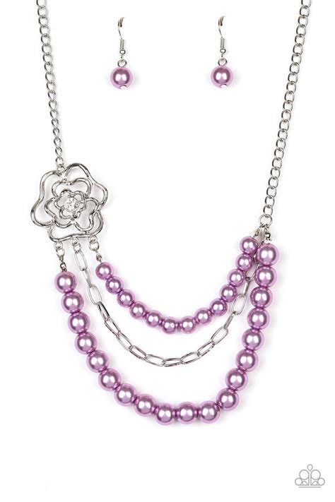paparazzi necklace fabulously floral purple paparazzi jewelry