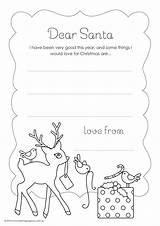 Santa Letter Colour Template Printable Noel Christmas Dear List Letters Color Make Au Draw Wishlist Children Escolha Pasta Kindergarten Papai sketch template