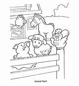Coloring Pages Farm Animal Animals Color Little People Para Gif sketch template