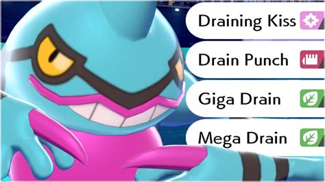 full drain moves pokemon team drain punch draining kiss giga drain
