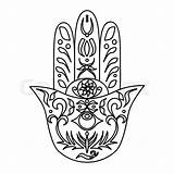 Hand Hamsa Fatima Drawing Coloring Pages Ornate Elegant Getdrawings Getcolorings Drawings Color Paintingvalley sketch template
