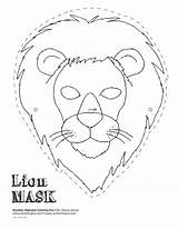 Lion Masque sketch template