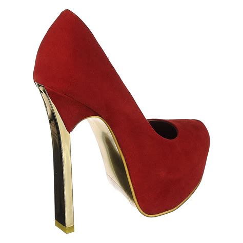 shiekh womens  high heel pump red shiekh