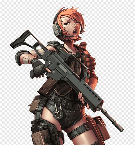 anime girl combat soldier