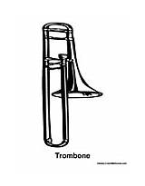 Trombone Coloring Colormegood Music sketch template