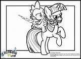 Pony Little Twilight Coloring Pages Sparkle Spike Color Drawing Friends Mlp Team Getcolorings Printable Print Getdrawings Comments sketch template