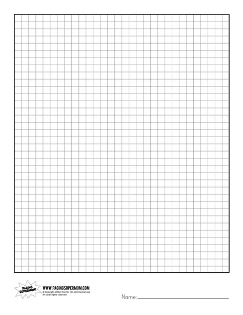 printable graph paper paging supermom