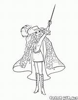 Colorare Armina Moschettiere Mosquetera Colorkid Coloriage Mousquetaire Malvorlagen Mousquetaires Colorier Mosqueteira Musketeer Musketiere Moschettieri Coloriages sketch template