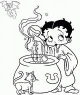 Coloring Pages Betty Boop Printable Halloween Colouring Dk Adult Children Witch Imprimer Cartoon Coloriage Kids Popular Getdrawings Witches Coloringhome Cards sketch template