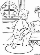 Coloring Pages Bed Going Colouring Christmas Kids Children Printable Dessin Coloriage sketch template