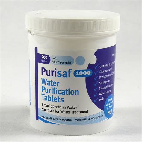 purisaf water purification tablets   nadcc maclin group