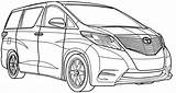 Toyota Cars Coloring Pages Car Colouring Sienna Truck Kids Mobil sketch template