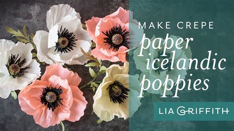 crafting icelandic poppy flowers  crepe paper diy tutorial youtube