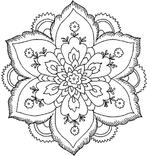 detailed flower coloring pages