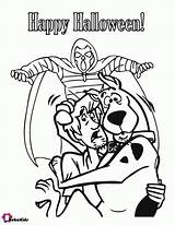 Scooby Doo Halloween Coloring Printable Shaggy Happy Pages Bubakids sketch template
