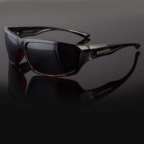 men new polarized sunglasses sport wrap around mirror driving eyewear