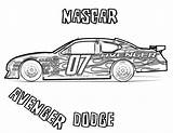 Nascar Everfreecoloring K5worksheets Avenger Dodge K5 sketch template